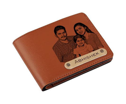 Wallet for Men with Name and Picture