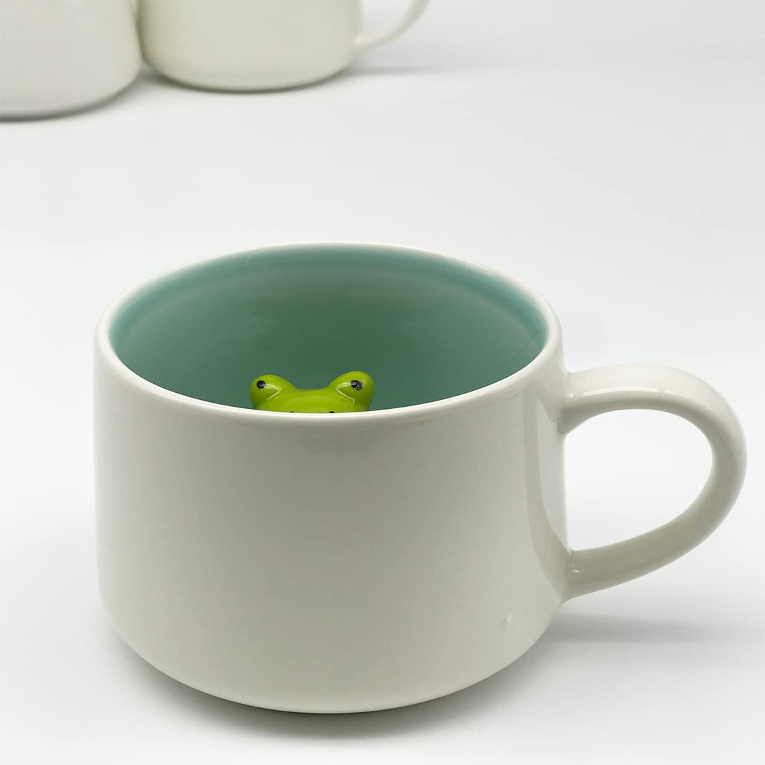 3D Animal Cup Coffee Mug (Frog)(Ceramic) 400 Milliliter