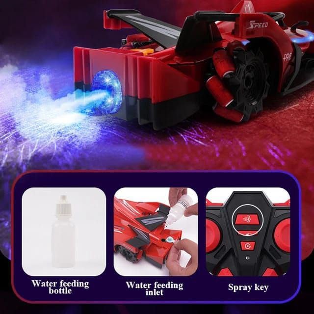 Invite F1 Fast RC Drift Car,Hobby Remote Control Car LED Lights 4WD 2.4GHz 360°Rotating RC Race Sport Stunt Car,High Speed Formula 1 Model Vehicle Cool Toys Birthday Gifts for Kids Age of 6+