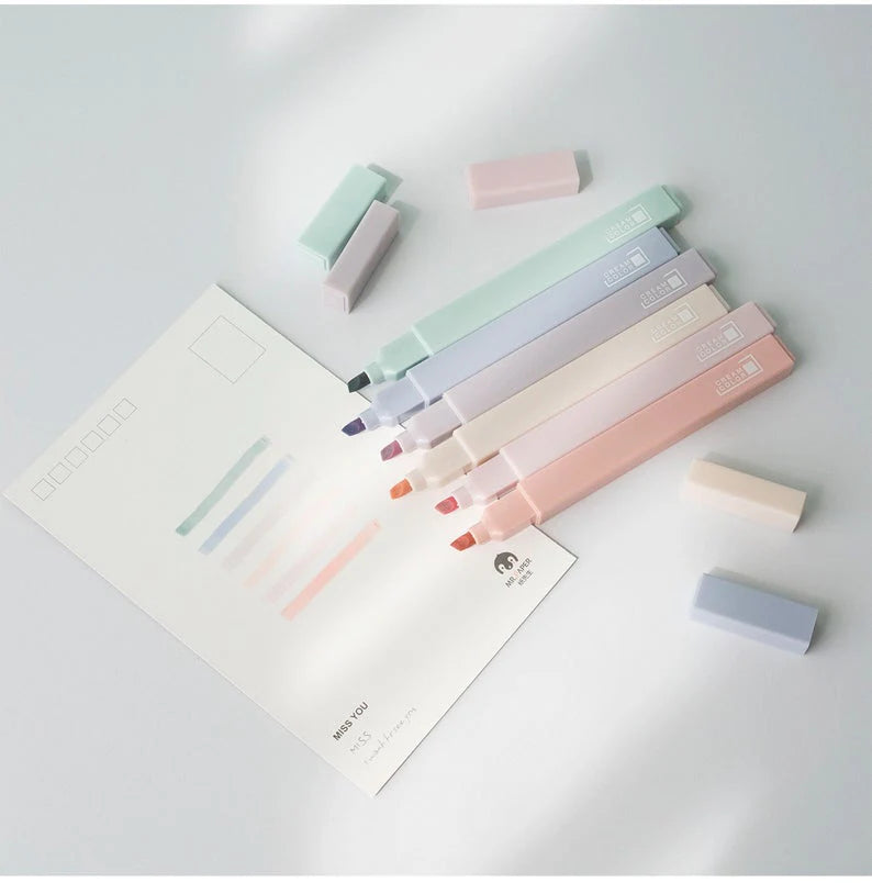 Muted Pastel Highlighter Pen Set