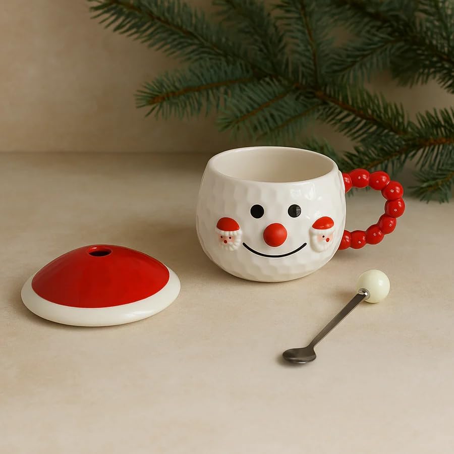CORAL TREE Snowmen Coffee Set with Mug and Saucer