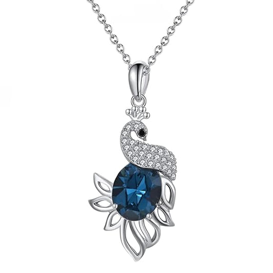 Crystal Peacock Necklace