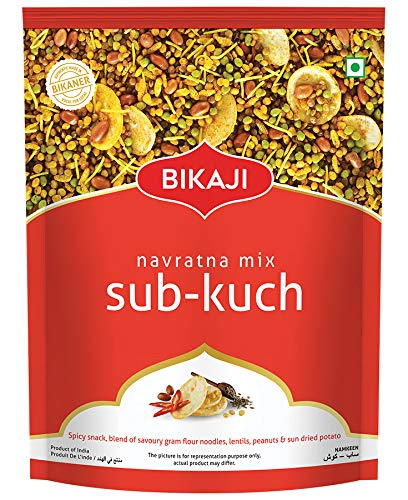 Bikaji Sub Kuch Navratan Mixture | Farsan | Chivda | Authentic Indian Namkeen | Made in Bikaner | Traditional recipe | Mix of Namkeen, Peanuts & Potato Sticks | Best Indian Tea Snack
