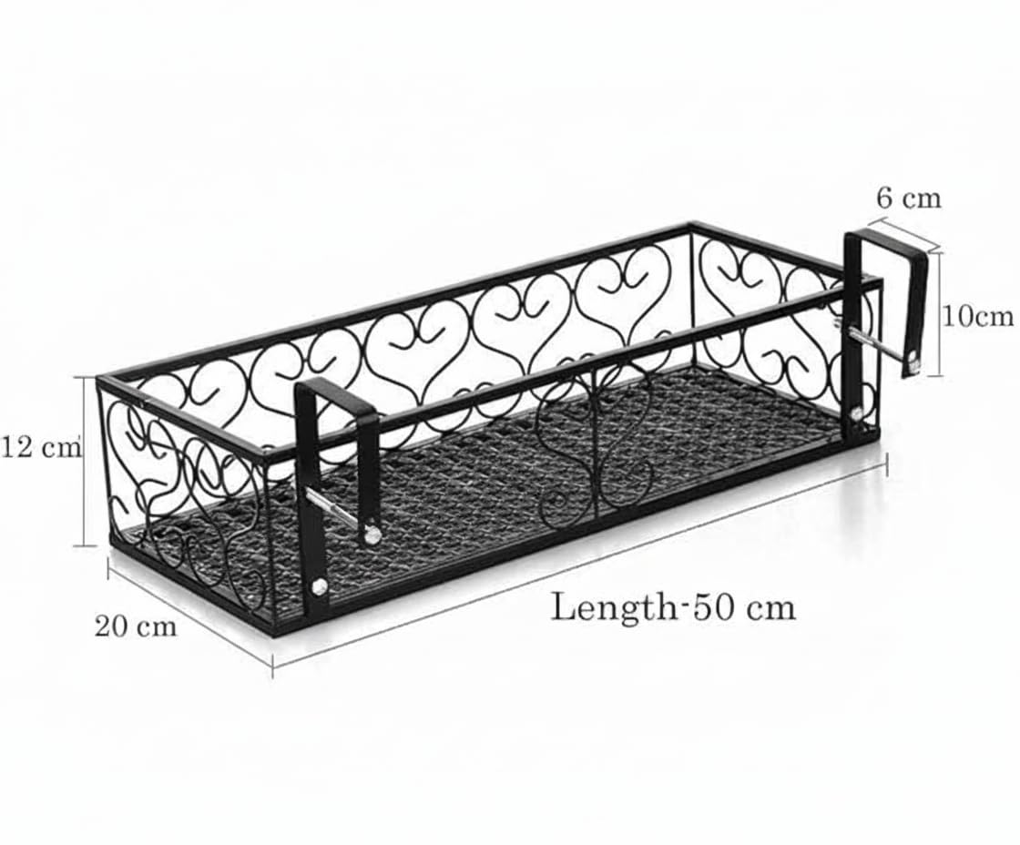 Metal Balcony Railing Planter Stand