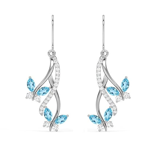 Sterling Silver Butterfly Pendant Earring
