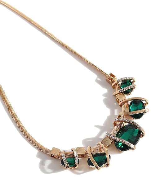 Crystal Pendant Chain Necklace for Women and Girls