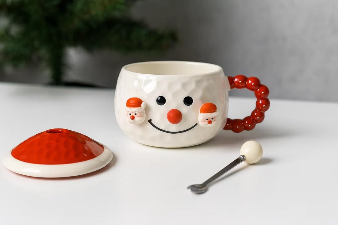 CORAL TREE Snowmen Coffee Set with Mug and Saucer