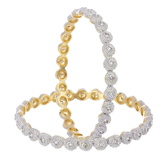 American Diamond Gold Plated Wedding Bangles