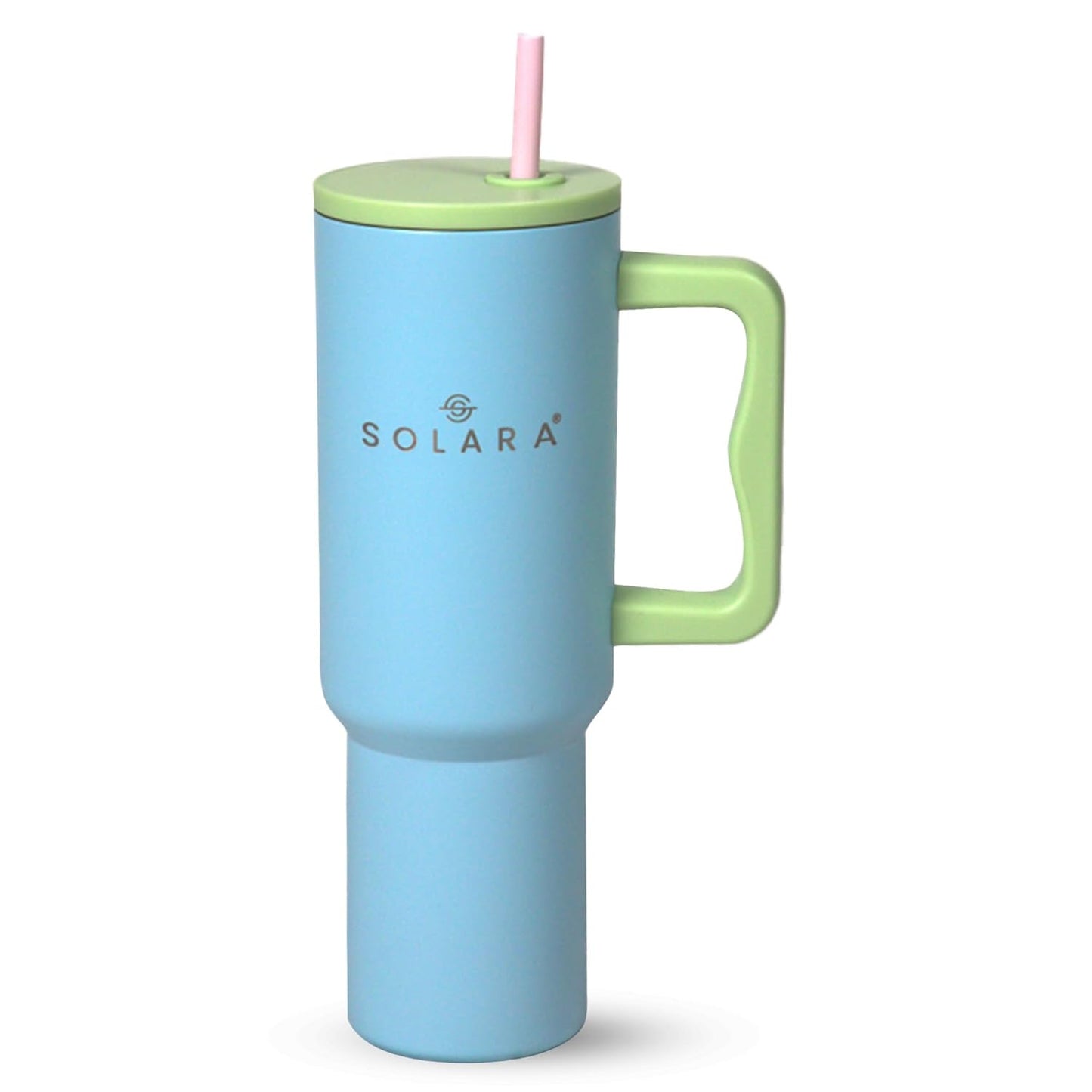Insulated Tumbler with 2 Straws and Lid