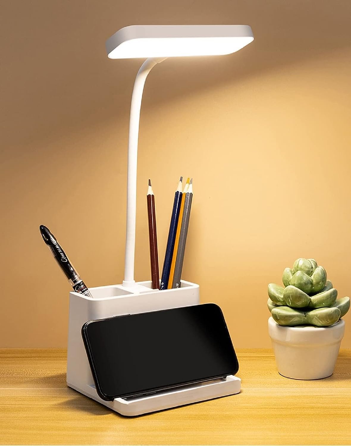 Rechargeable 3 Color Light Desk Lamp