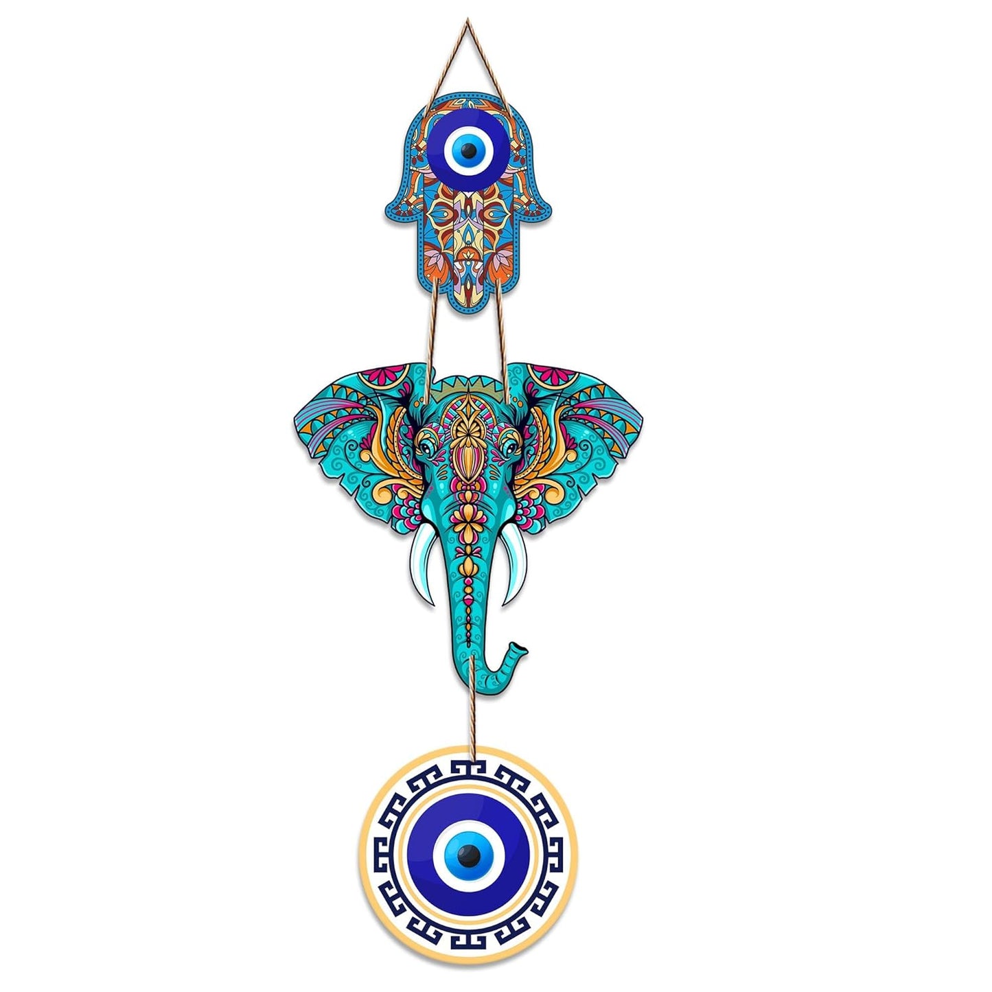 Designer Elephant Wooden Wall Hanging