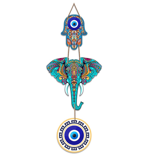 Designer Elephant Wooden Wall Hanging