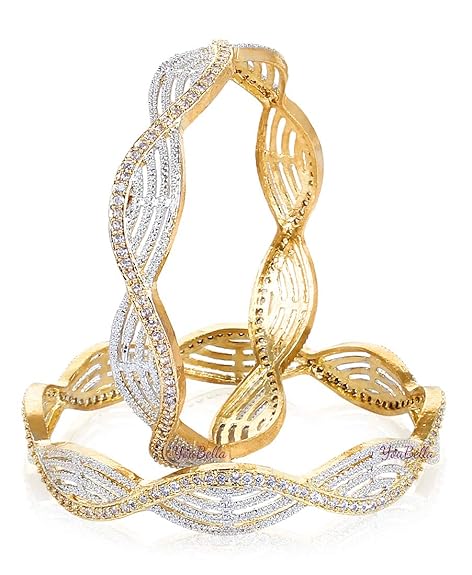 American Diamond Gold Plated Bangles