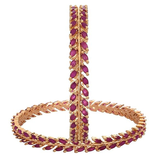American Red Ruby Diamond Bangles
