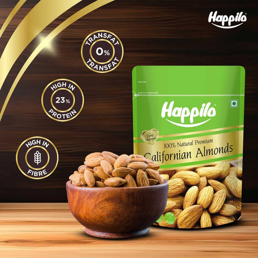 Happilo 100% Natural Premium California Dried Almonds