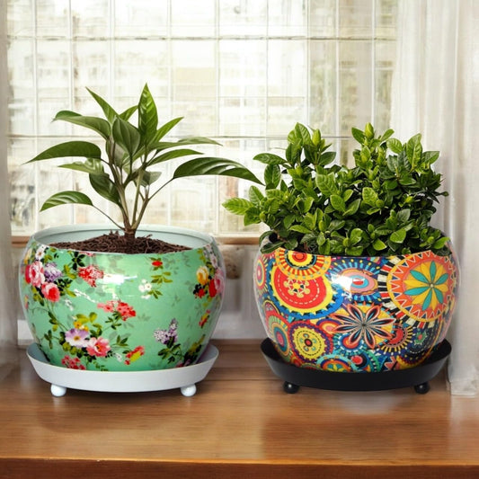 Lily Metal Plant Pot