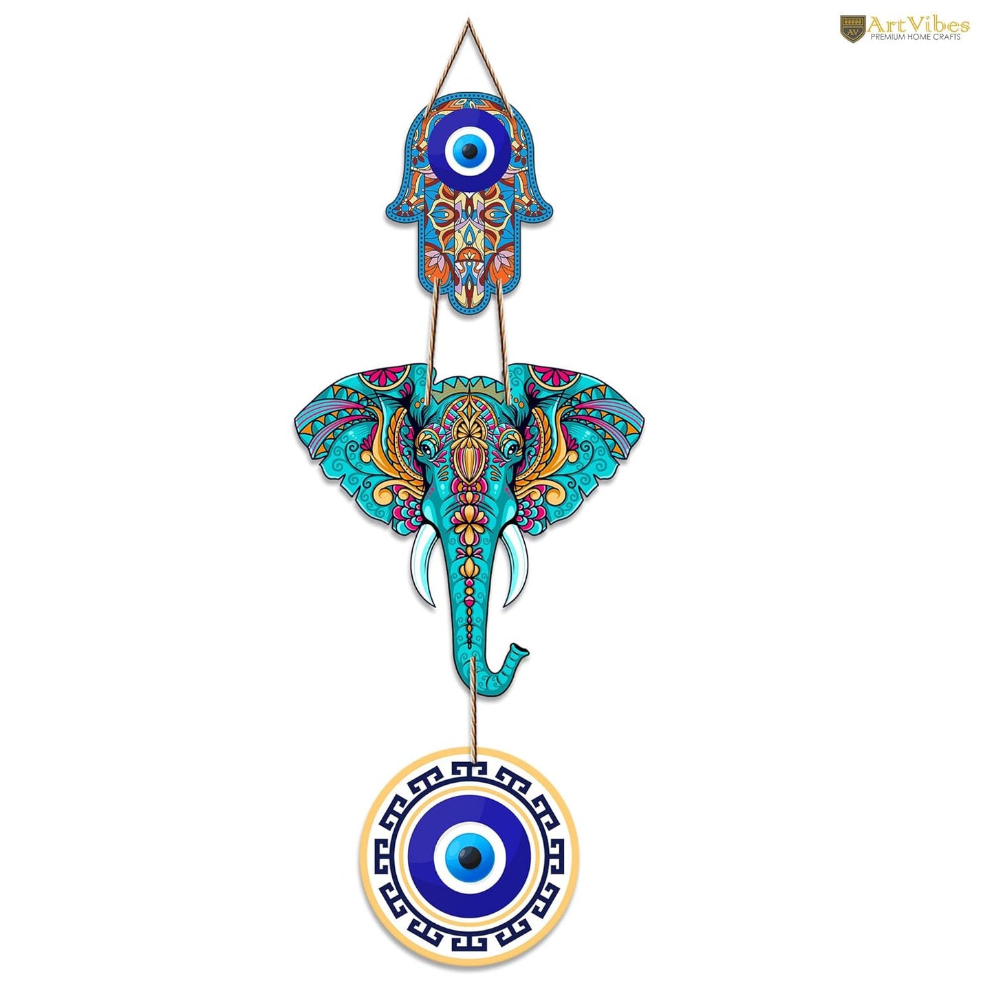 Designer Elephant Wooden Wall Hanging