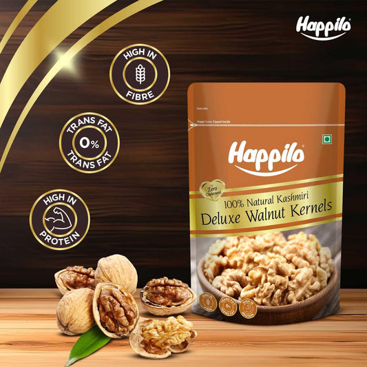 Happilo Deluxe 100% Natural Dried Kashmiri Walnut Kernels