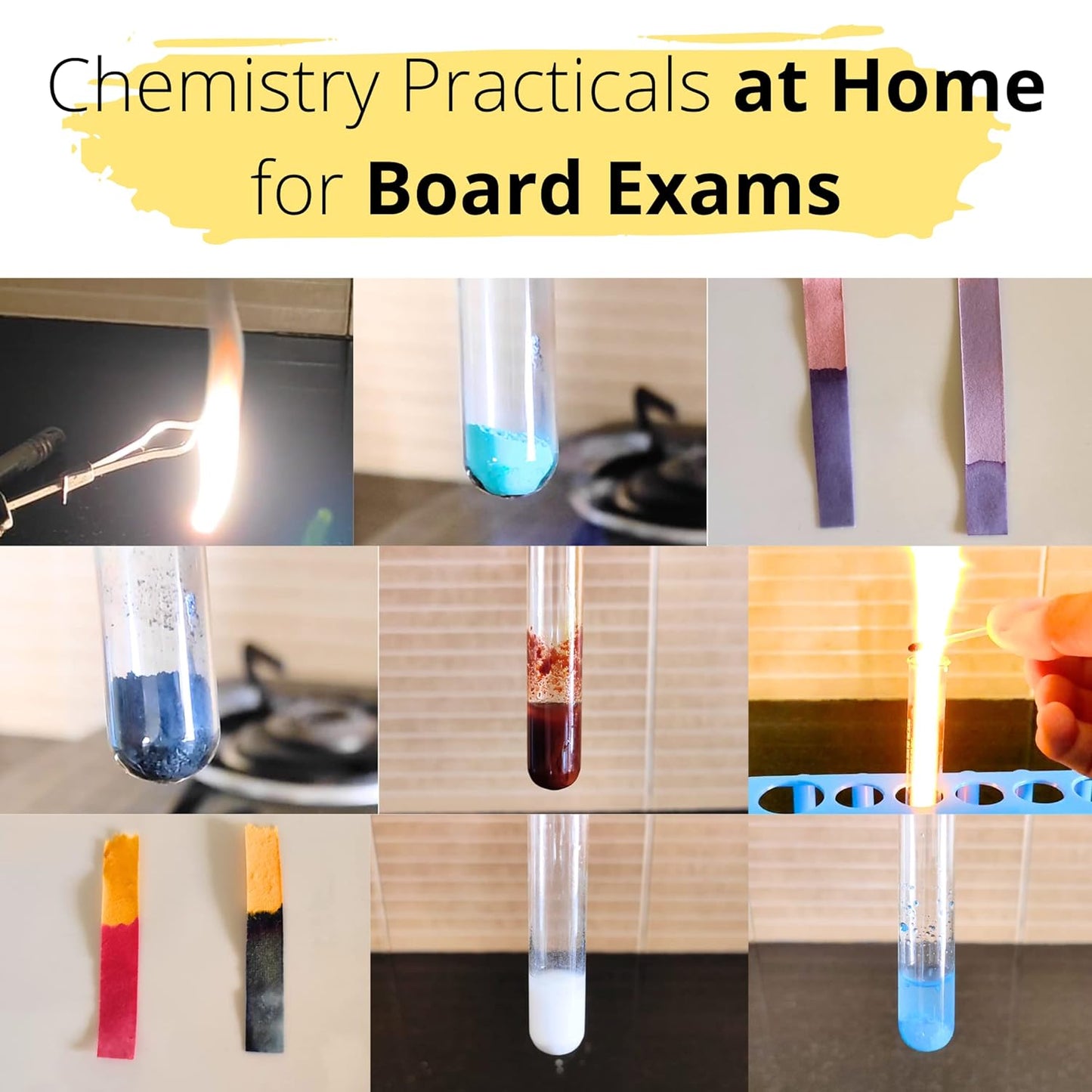 Youngineers 30-in-1 Chemistry Practicals Kit for Class 10, CBSE & ICSE, Ages 14-16, Science Experiments and Durable Apparatus, Practicals Videos Included