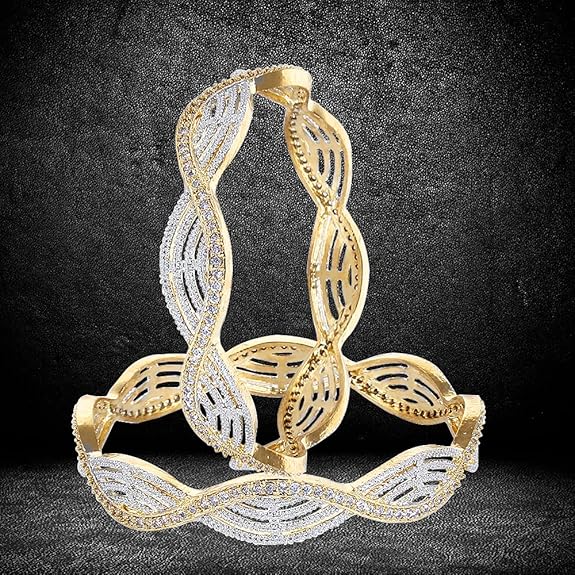 American Diamond Gold Plated Bangles