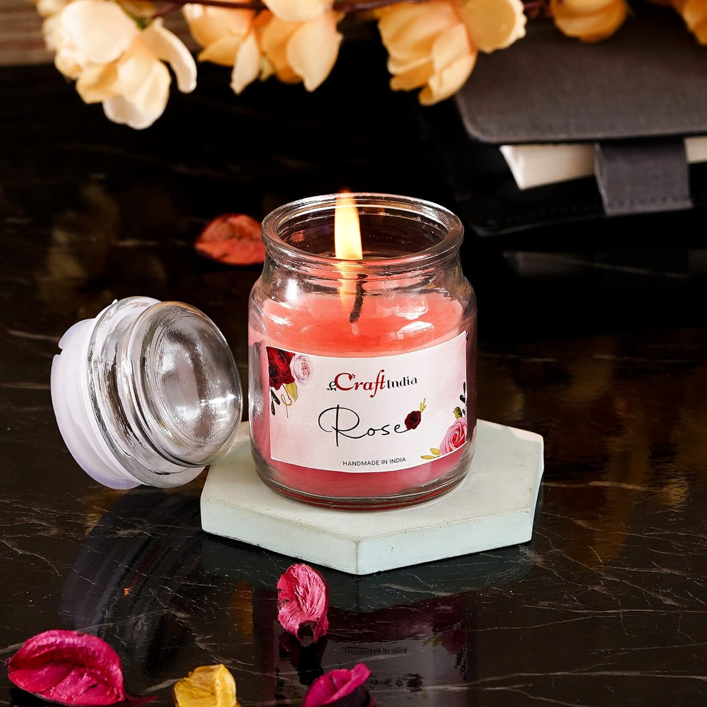 Rose Scented Jar Candle