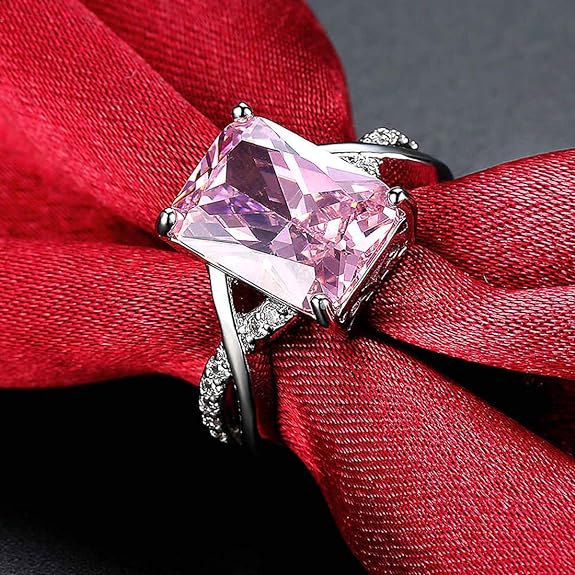 Jewels Galaxy Stylish Crystal Silver Plated Sparkling Rings For Women/Girls