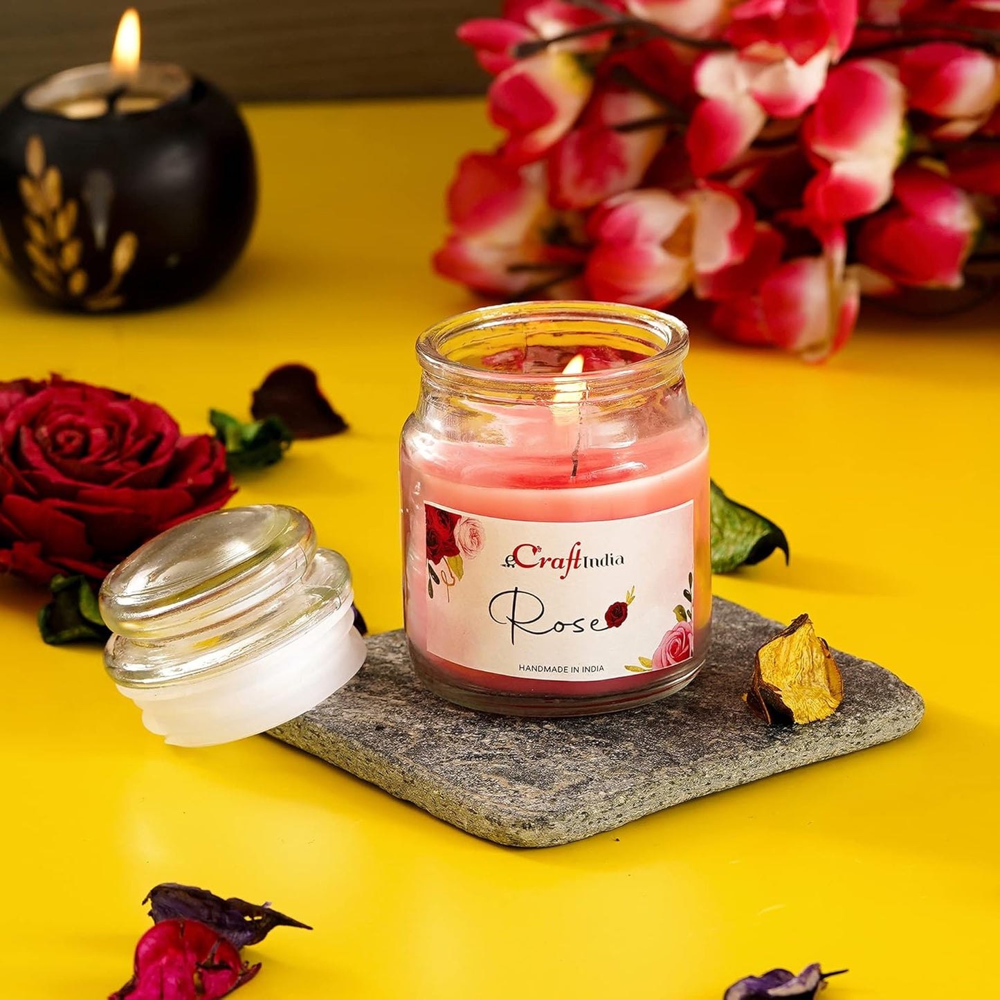 Rose Scented Jar Candle