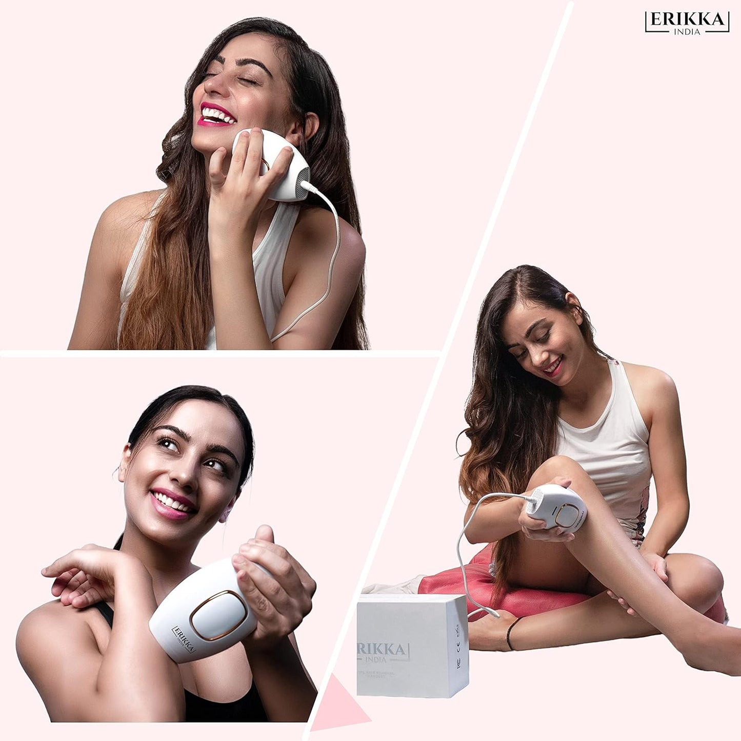 ERIKKA INDIA Ipl Hair Removal Handset,Advanced Diy Ipl Laser For Men&Women,Permanent Hair Reduction At Home,Works For Body&Facial Hair