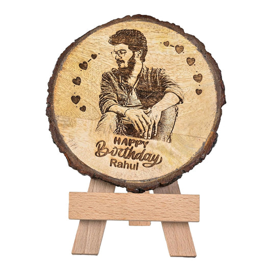Natural Slice Wooden Photo Frame