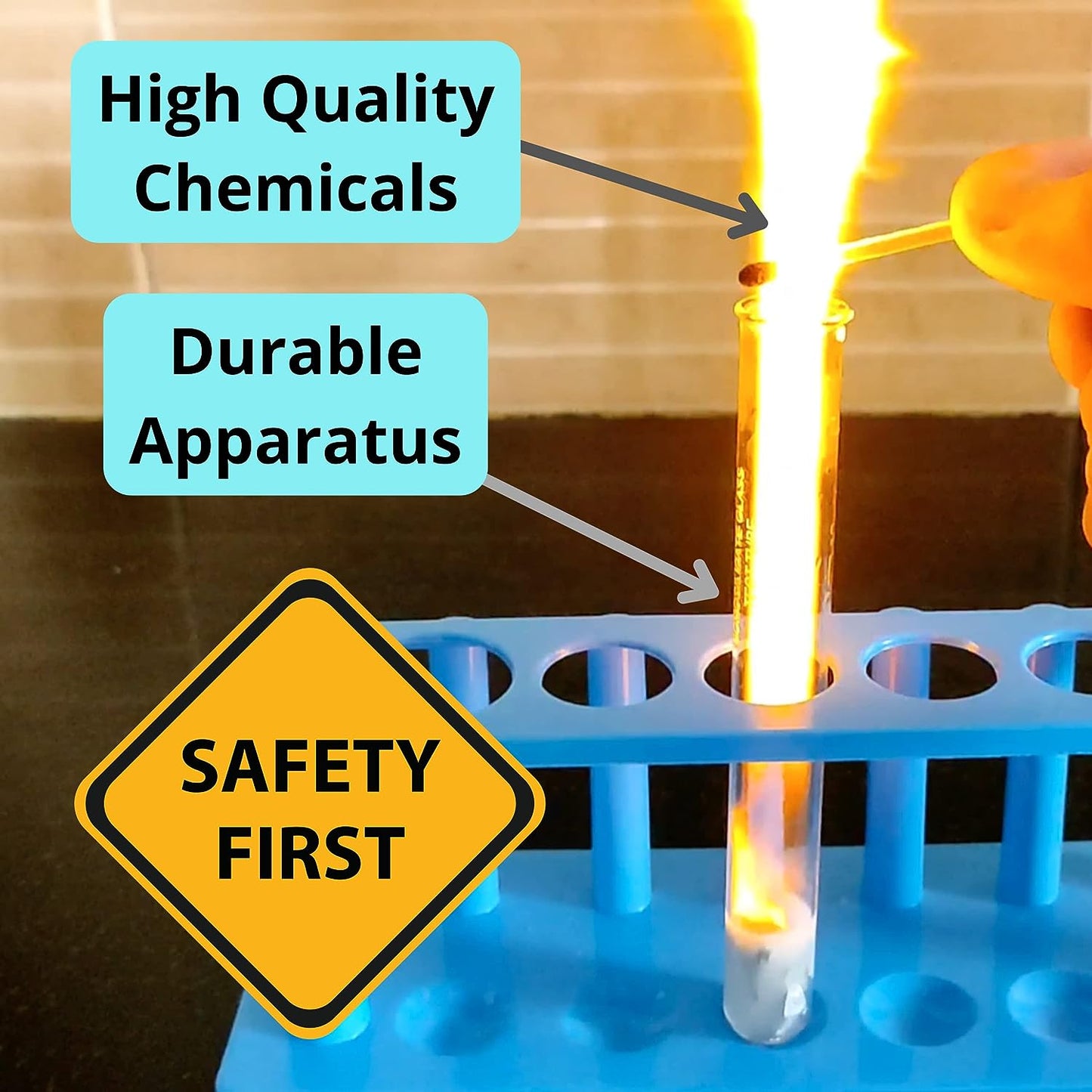 Youngineers 30-in-1 Chemistry Practicals Kit for Class 10, CBSE & ICSE, Ages 14-16, Science Experiments and Durable Apparatus, Practicals Videos Included