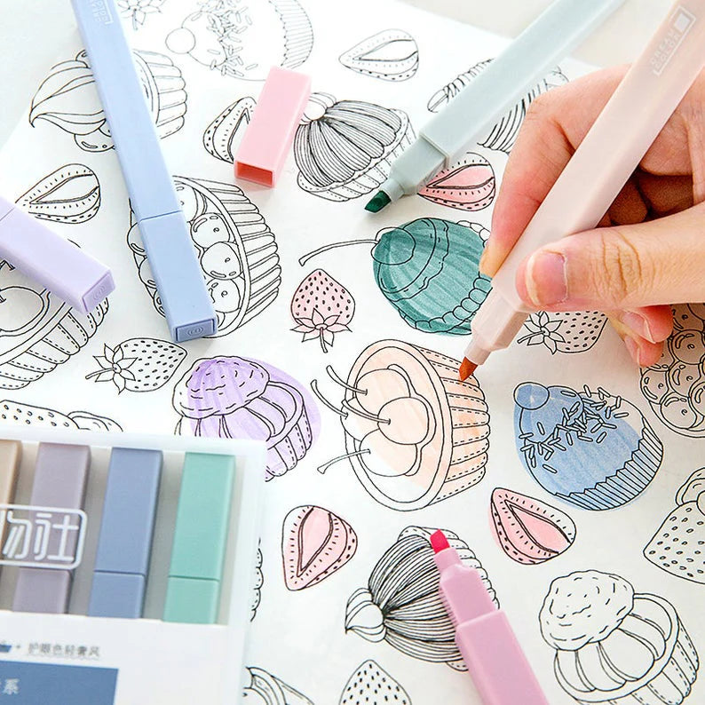 Muted Pastel Highlighter Pen Set