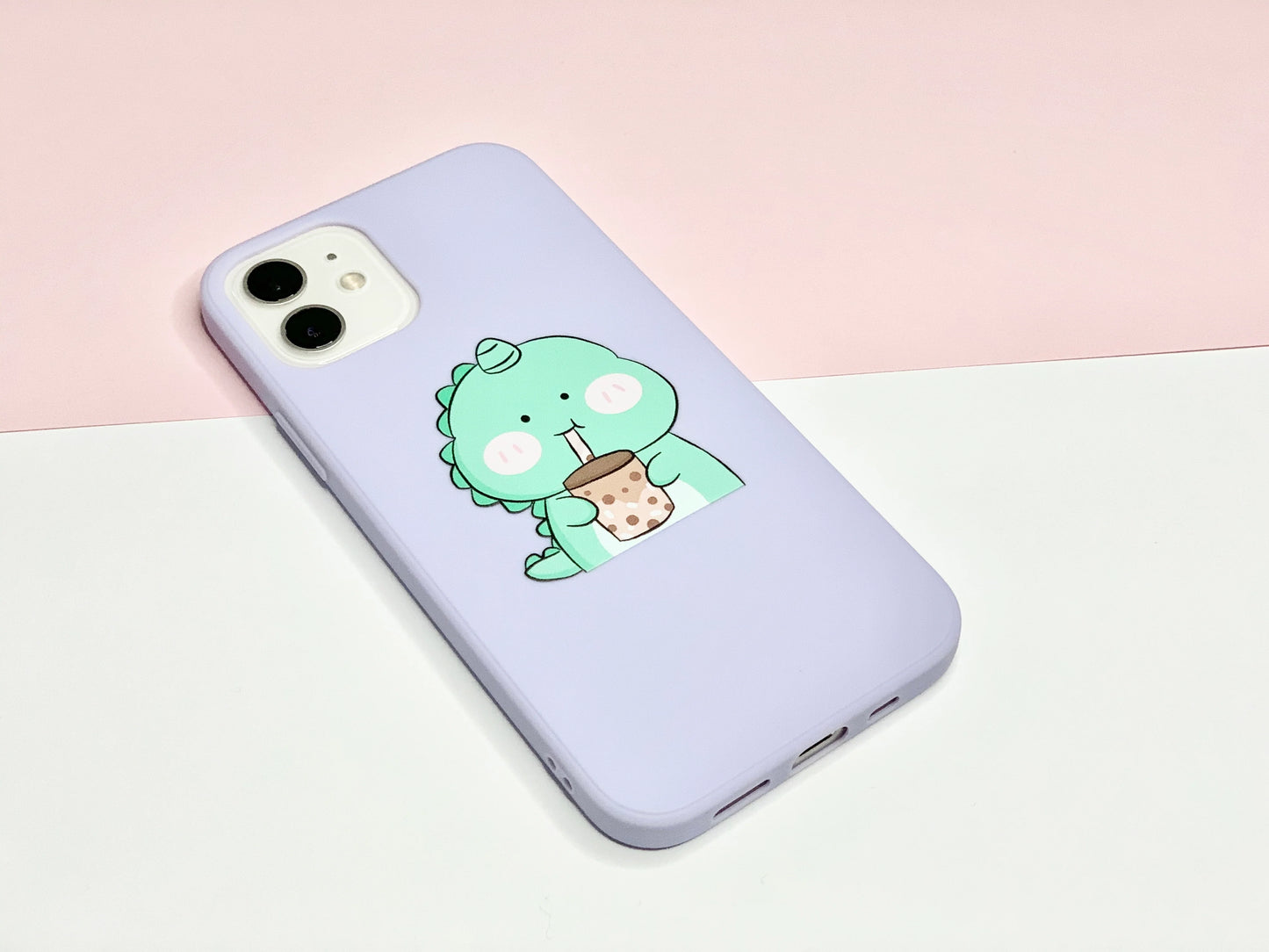 Cute Dinosaur Boba iPhone Case