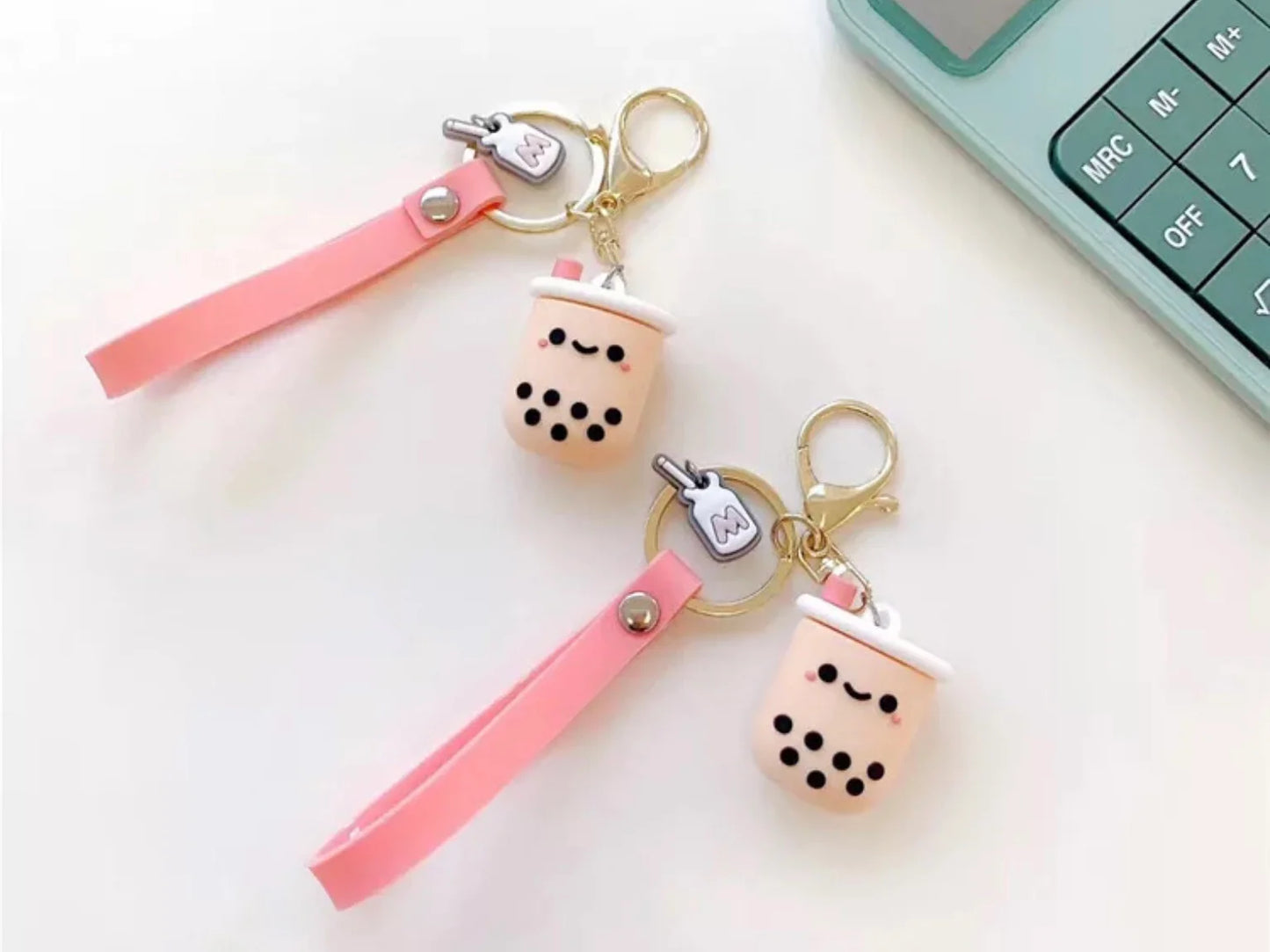 Cute Smiley Boba Keychain