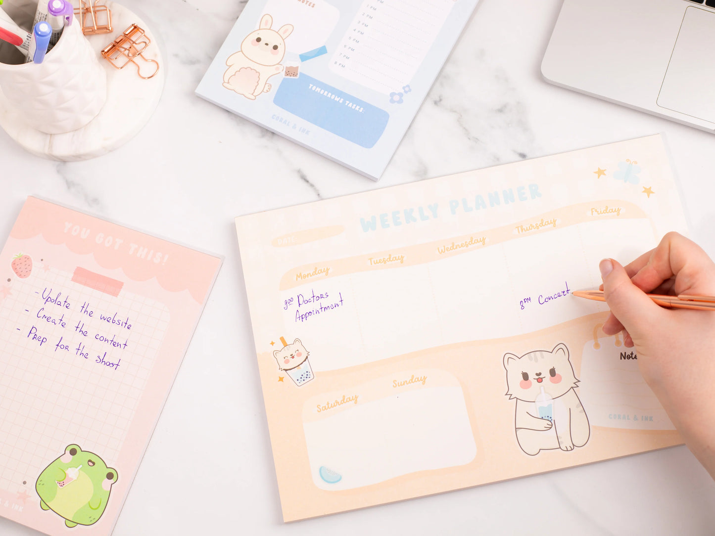 Kawaii Boba Animal Notepads