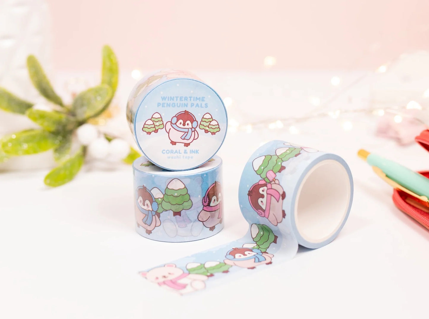 Wintertime Penguin Pals Washi Tape