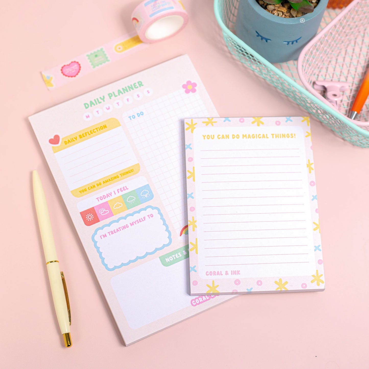 Positivity Daily Planner & Memo Pad