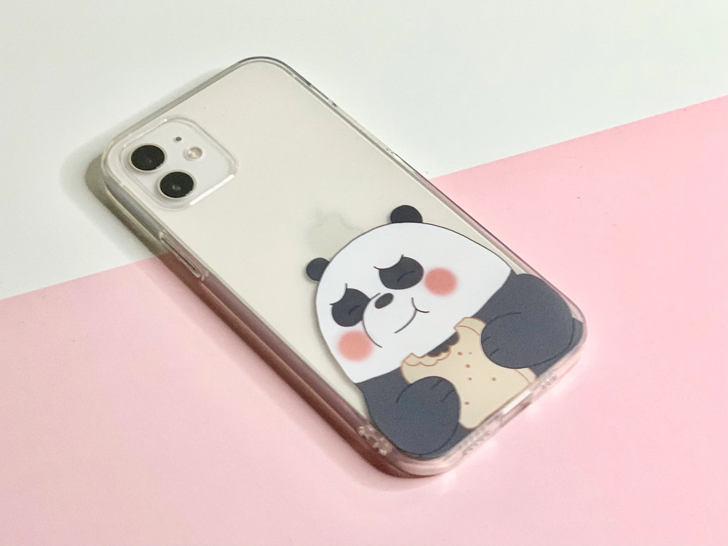 Clear Cute Panda iPhone Case