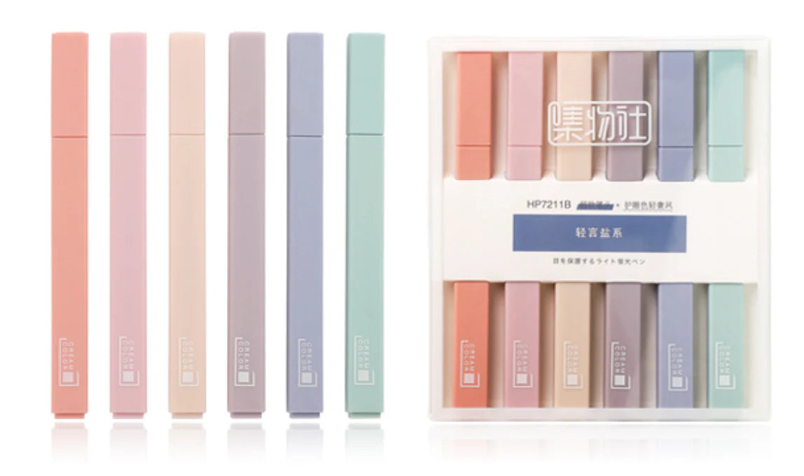 Muted Pastel Highlighter Pen Set