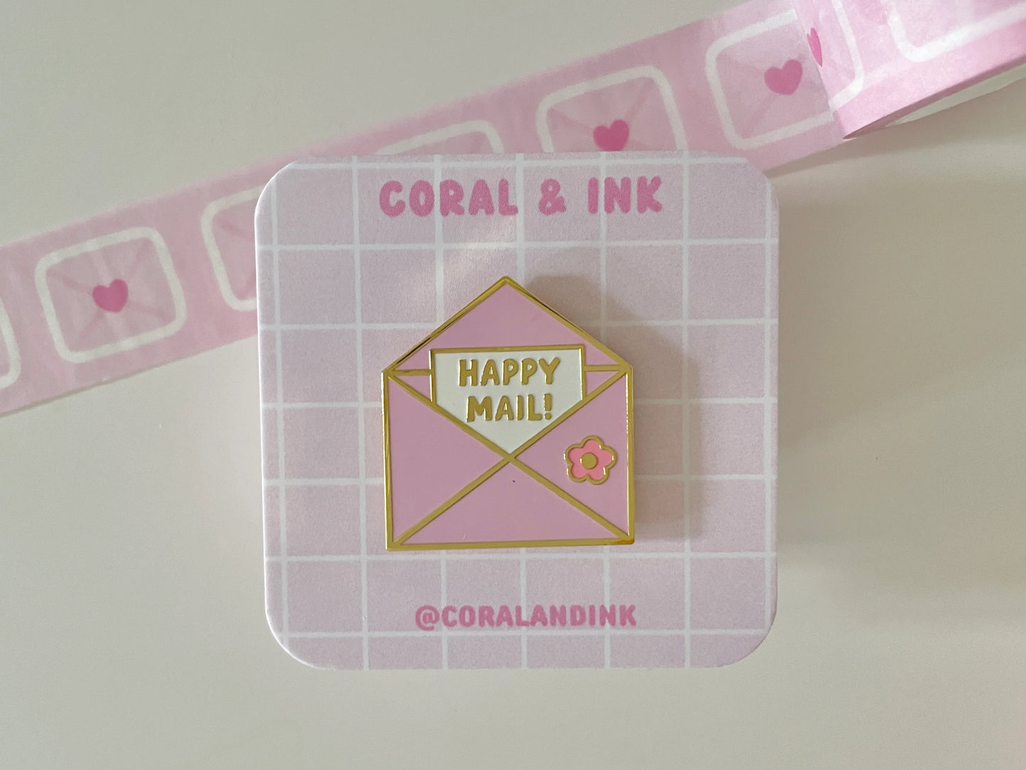 Happy Mail Hard Enamel Pin