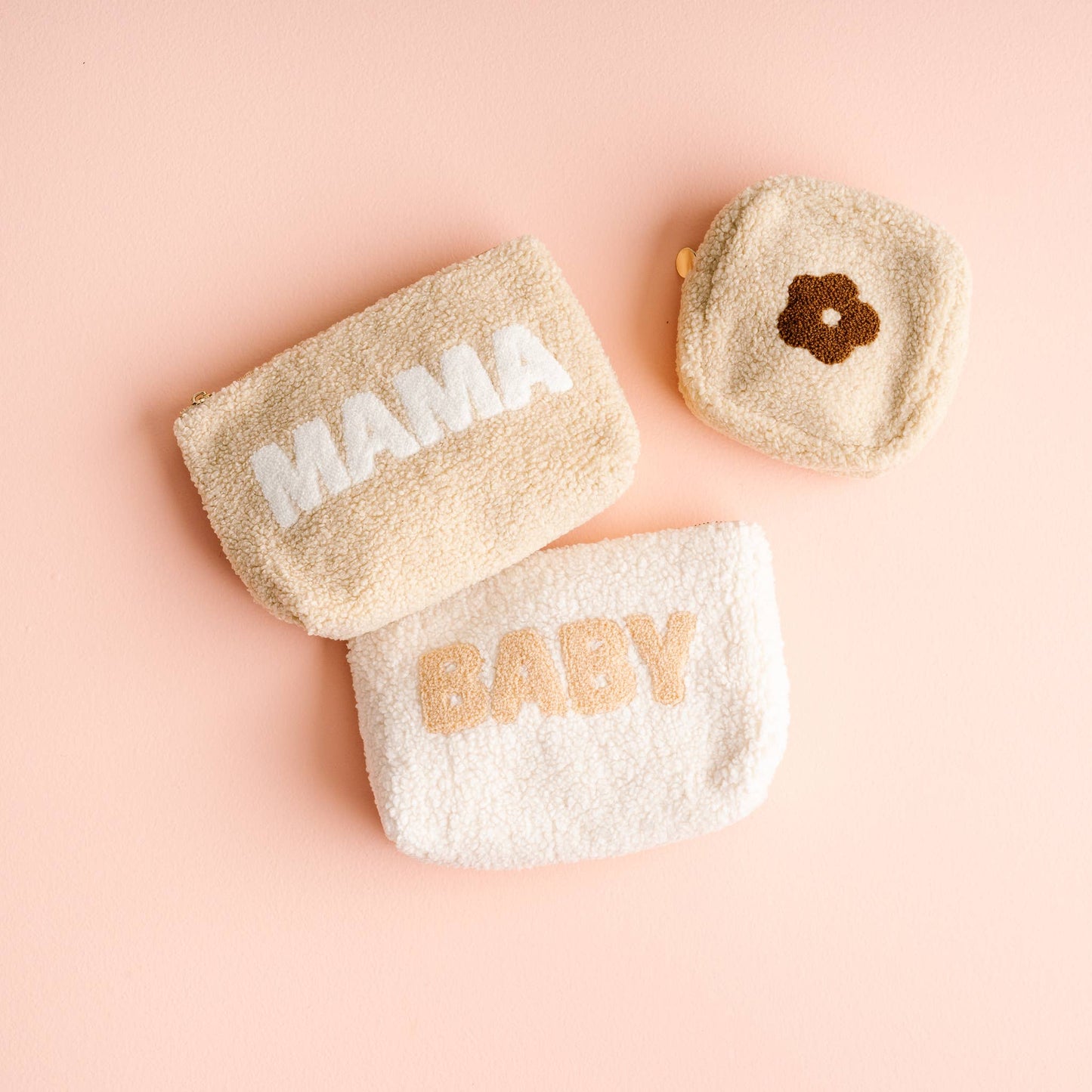 Cream Teddy Sherpa Pouch (Baby)