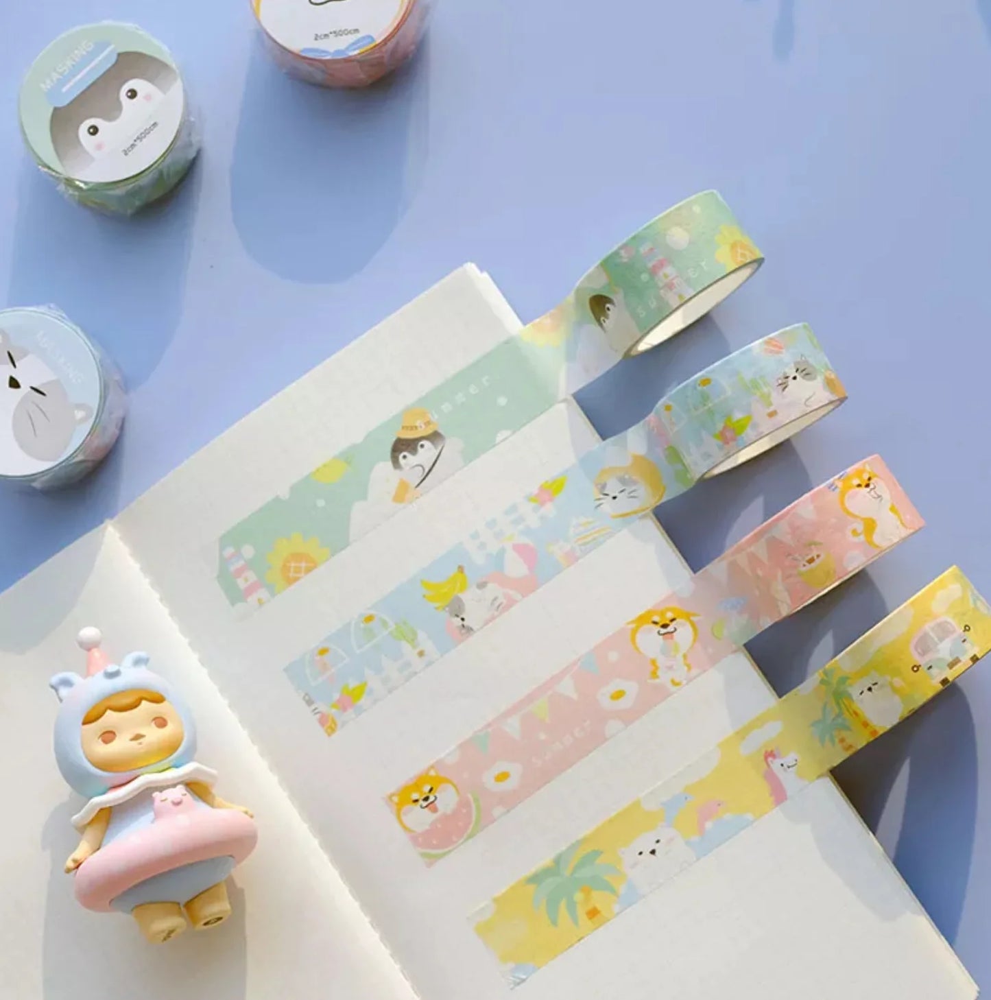 Kawaii Animal Summer Washi Tapes