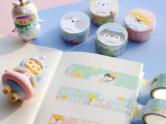 Kawaii Animal Summer Washi Tapes