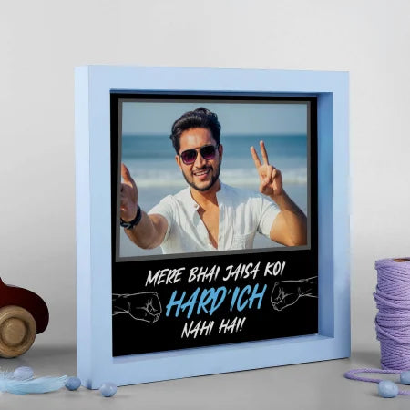 Mere Bhai Jaisa Koi Nahi Personalized Photo Frame - Blue