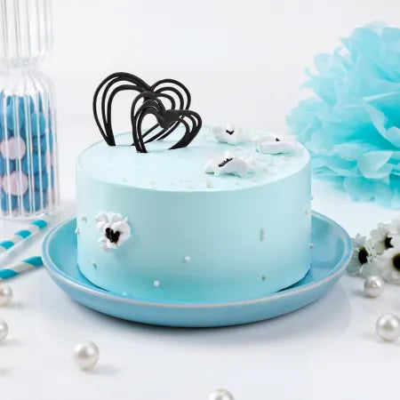 Pearly Blue Cream Cake