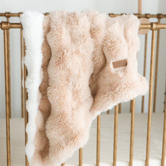 Plush Cloud Blanket - Warm Beige / Cream