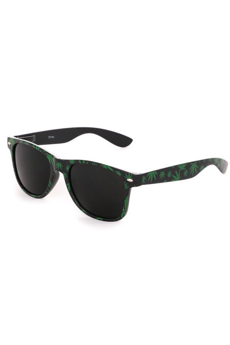 Raw Moda Cannabis Wayfarer Sunglasses