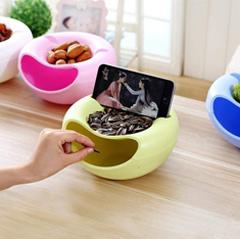 Mobile Phone Holder with Snack bowl